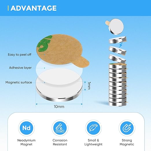 UTOMAG 100 Pcs Mini Round Neodymium Magnets - Image 2
