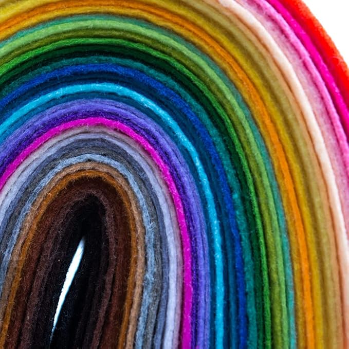 Felt Sheets, DIY Craft Sewing Pre-Cut Quilt Squares, Premium Colorful Hard - Image 5