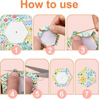 480 PCS 1" Piecing Paper for Quilting, Hexagon Quilting Templates | for DIY - Image 8