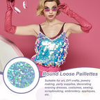 MECCANIXITY 700 Pcs Flat Round Sequins 15mm/0.6 Inch Loose Paillettes Craft - Image 4