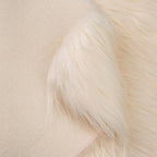 Ivory Faux Fur Fabric by The Yard - Image 6