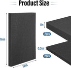 4pcs High Density Packing Foam Sheets, 2 Size Black Polyurethane Foam Padding - Image 2