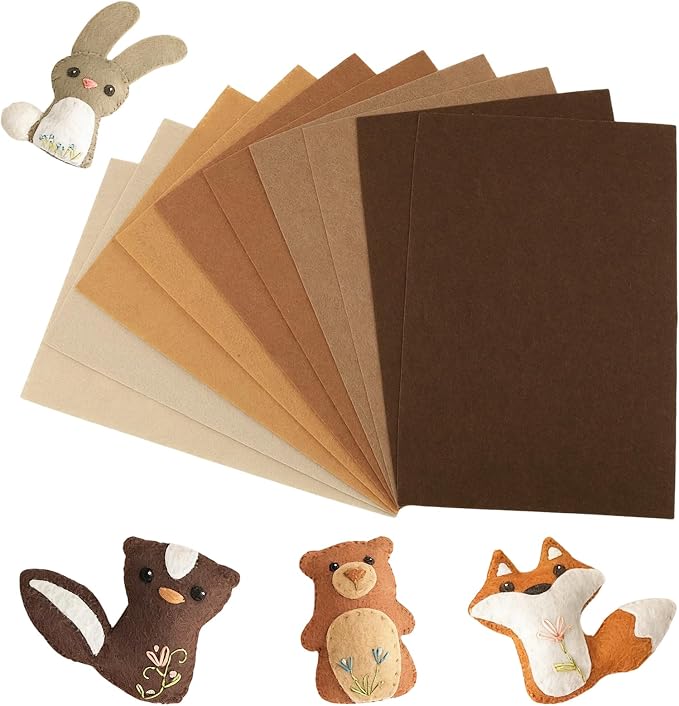 10-Sheet Felt Fabric Sheets by Unknown
