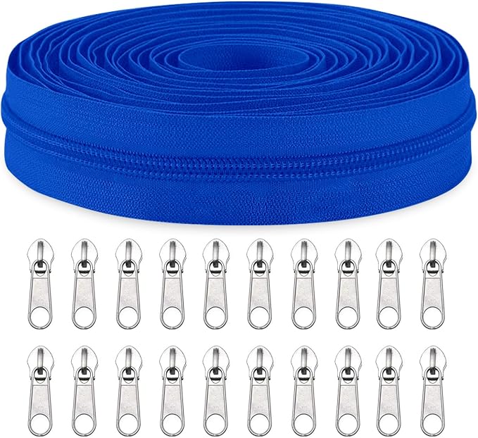 Sawoake #5 Nylon Coil Zippers by The Yard Bulk 10 Yards by Zipper