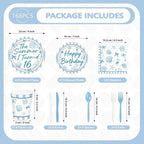 168 Pcs Summer 16th Seashell Birthday Party Decorations Serves 24 | Coastal - Image 2