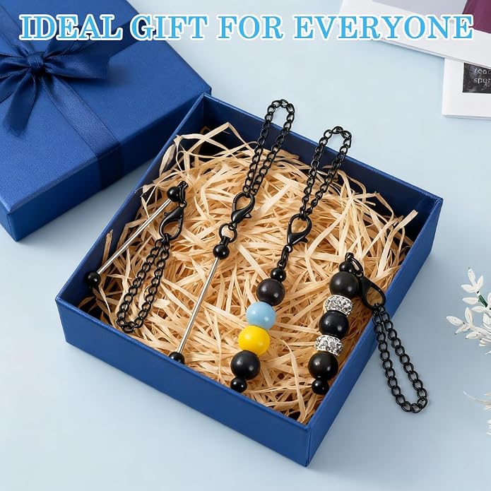 16PCS Beadable Keychain Bar Bulk, Metal Blank Beaded Keychain Bar - Image 7