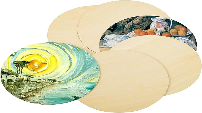 Unfinished Wood Oval Slices for Crafts, 150 * 100 * 2mm - Image 4