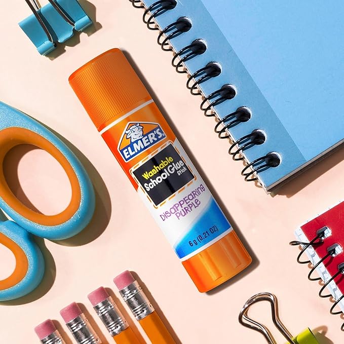 Elmer's Disappearing Purple School Glue Sticks, 0.21 oz Each, 8 Sticks per Pack - Image 3