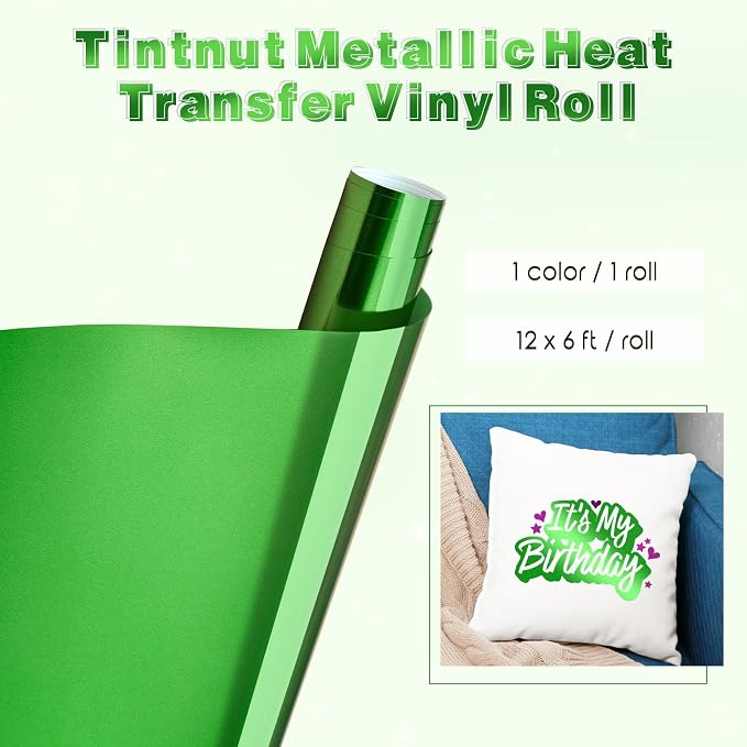 Tintnut Emerald Holographic Heat Transfer Vinyl Roll, easy cut & weed, stretch - Image 2