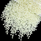qiipii 3200PCS 4mm Small Beige White Round Half Round Pearls by qiipii