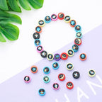 100pcs Outer Space Polymer Clay 10mm Spacer Beads - Image 2