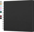 8x8 Inch DIY Scrapbook Photo Album, Hardcover Kraft Paper Acid-Free, 20 Sheets by Yopih