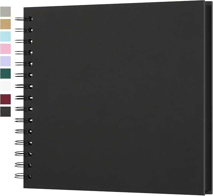 8x8 Inch DIY Scrapbook Photo Album, Hardcover Kraft Paper Acid-Free, 20 Sheets by Yopih