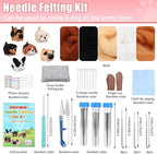 UOOU Felting Kit, Wool Roving, Felting Pad, Instruction Manual, Needle Felting - Image 2