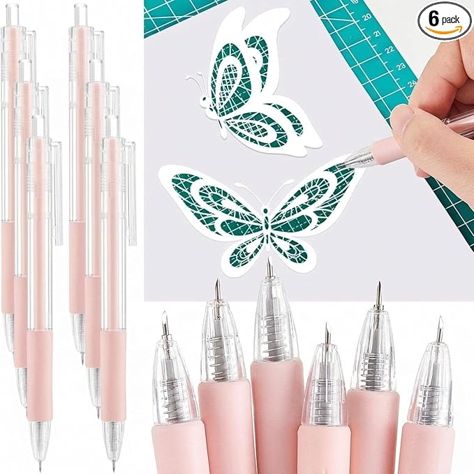 6 Pieces Art Cutting Tools Knife Pen Craft Paper Cutter Pen Carving Tools by Lanties