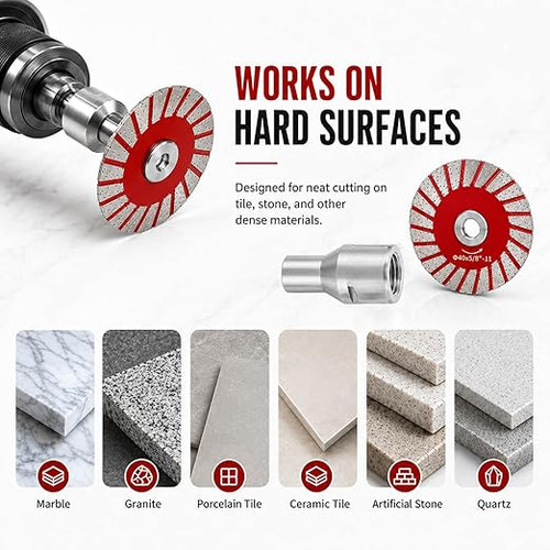 1.57" Diamond Saw Blades Set, 40mm Mini Diamond Engraving Blade Include - Image 2