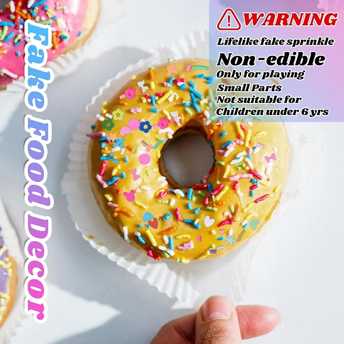 DIYASY 180g Fake Sprinkles, 6.35 oz Mini Faux Sprinkle Polymer Clay Slices - Image 5