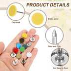 uxcell 150Pcs Upholstery Tacks, 11mmx15mm Flat Head Thumb Tack Decorative - Image 3