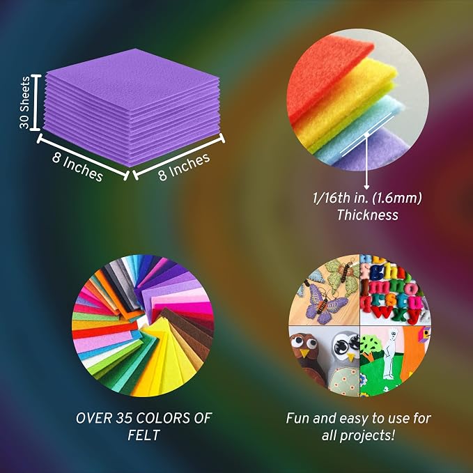 FabricLA Acrylic Felt Sheets for Crafts - Image 3
