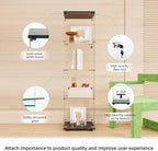 FLYMUHJIA Curio Cabinet Glass Display Case - Image 5