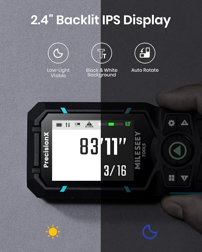 MILESEEY S50 Green-Beam Laser Distance Measure - 400ft Laser Measure - Image 7