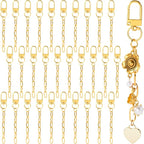 20pcs Gold Keychain Making Kit, Key Ring Swivel Snap Hook Chains, Extender by Unknown