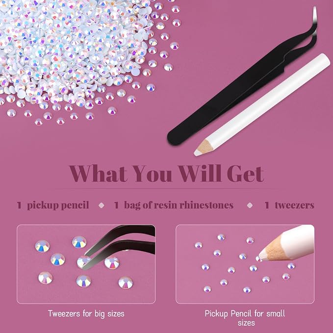 12000PCS 2mm Resin Jelly Rhinestones in Bulk, Bedazzling Flatback Crystals - Image 7