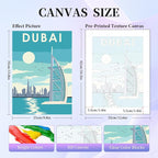 6 Pack Paint by Numbers Kit for Adults Beginner, City Landscape Adult Paint by - Image 2