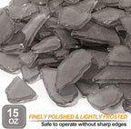 Keedolla Black Sea Glass for Crafts - 15 OZ Flat Frosted Seaglass Pieces - Image 2