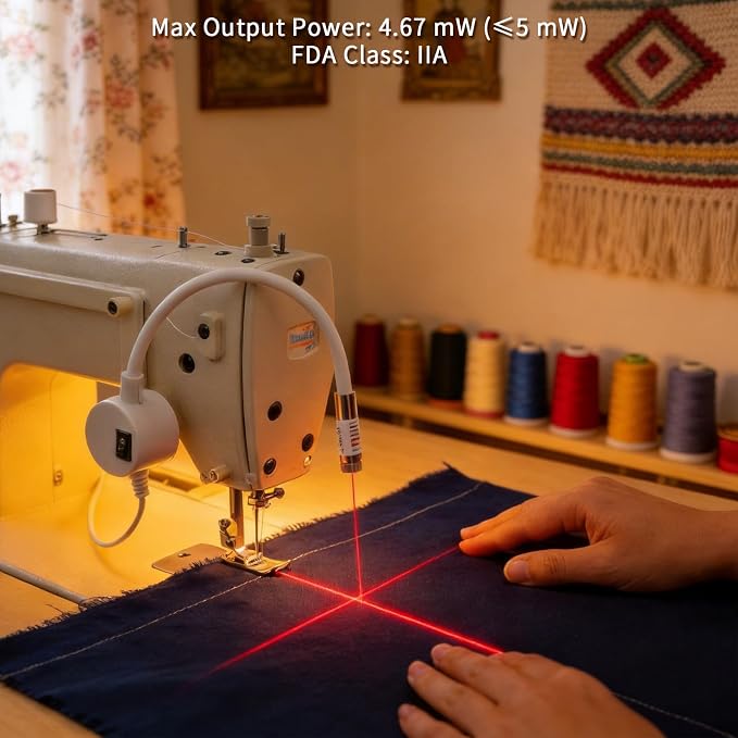 Magnetic Positioning Quilting Light, Sewing Machine Laser Guide, Hands-Free - Image 9