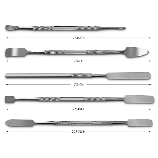 SURGICAL ONLINE Metal Spatula 5 pcs Set Kit Tools - Image 2