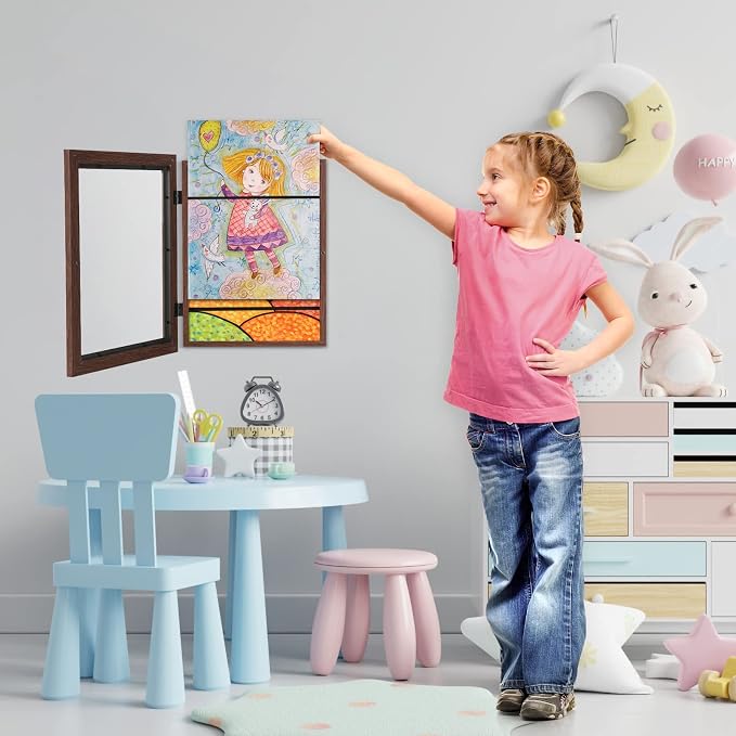 GULETHUN Kids Art Frames, 8.5x11 Front Opening Kids Artwork Frames Changeable - Image 7
