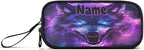 Custom Blue Eyes Wolf Purple Galaxy Pencil Case Box Boys Girls Personalized - Image 6