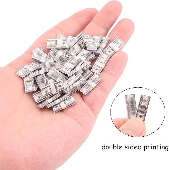 Miniatures Dollhouse 1 12 Scale Accessories 400 Pcs Tiny Money - Image 2