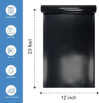 Black Heat Transfer Vinyl HTV Roll Matte PU 12" x 20 ft. | Easy to Cut - Image 2