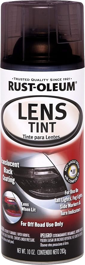 Rust-Oleum 253256 Automotive Lens Tint Coating Spray, 10 oz, Translucent Black by Rust-Oleum