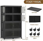 SAILUN 190Gal/760Qt Stackable Storage Bins Folding Collapsible Storage Bins - Image 4