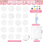 JellyArch 20 Set Flower DIY Painting Kit Ceramic to Paint Your Own Statues - Image 6