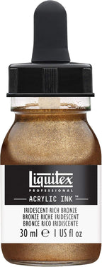 Liquitex Professional Acrylic Ink, 1-oz Jar, Iridescent Rich Bronze by Liquitex