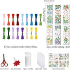 FREEBLOSS 6 Set Cross Stitch Bookmark Kits Stamped Embroidery Kit Bookmarks DIY - Image 2