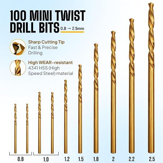 Jewelry Hand Drill Pin Vise, Micro Drill Bits Set - Image 5