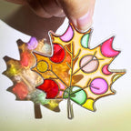 AUEKIV Suncatcher Kit 32 Sets Fall Leaf Suncatchers Window Art Paint Sun - Image 5