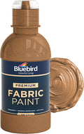 BLUEBIRD Fabric Paint, Copper Brown, 8.5 Fl Oz, Permanent Fabric Paints by BluebirdArts