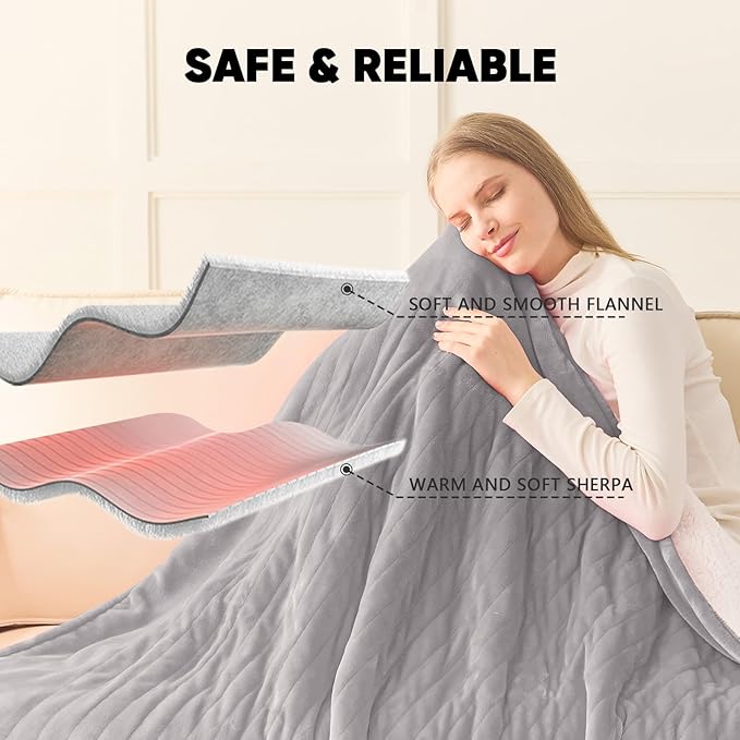 greenoak Heated Blanket Electric Twin 62"X84", Heating Blanket - Image 7