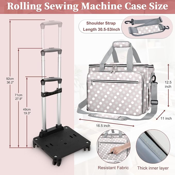 Anitor Rolling Sewing Machine Case - Image 2