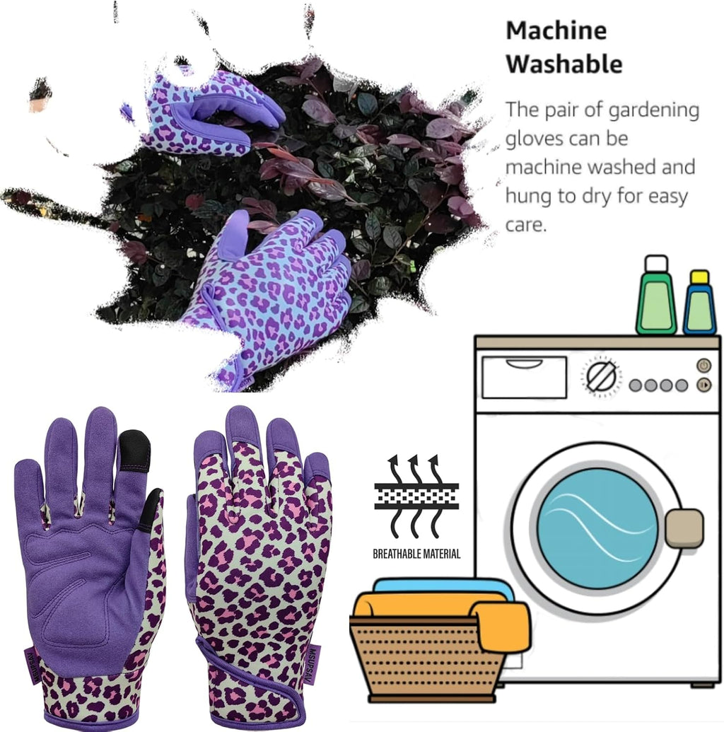 Thorn Proof&Puncture Resistant Gardening Gloves with Grip,Garden Gloves for Women, Leather Work Gloves,Gifts