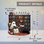 Halloween Faux Stained Glass Ghost Ornaments Acrylic, Halloween Decor Cute - Image 2