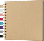potricher 7 x 7 Inch DIY Scrapbook Album 40 Pages Hardcover Kraft Paper Scrap by potricher