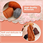 Wonvoc Needle Felting Wool 2.82 OZ, 8 Colors Wool Roving, Felting Wool Bulk - Image 5