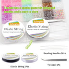 EuTengHao 16800pcs Tube Beads Kit Glass Bugle Seed Beads Small Craft Beads - Image 7